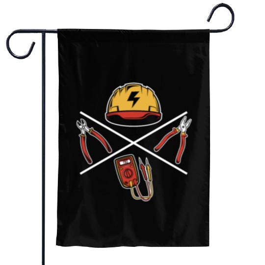 Wiremen Powerline Technician Lineworker Worker Garden Flags