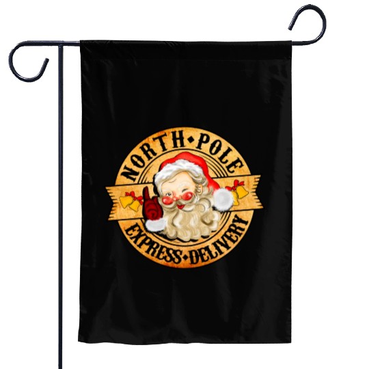 North Pole Express Delivery Garden Flags
