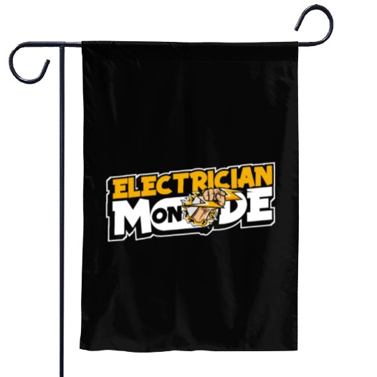 Electrician Mode On Wiremen Powerline Technician Garden Flags