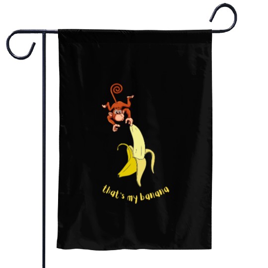 Monkey and Banana funny animal Garden Flags