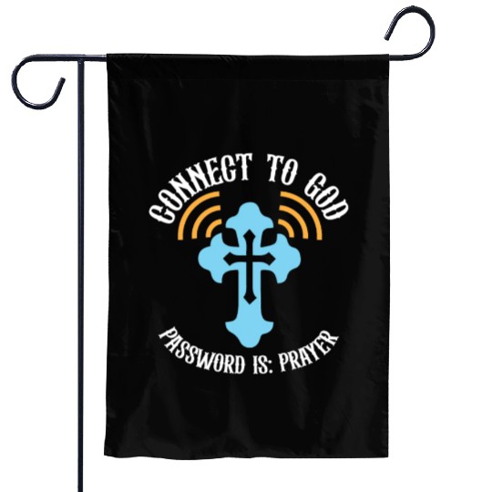 Connect to God I Love Jesus Believer Scripture Garden Flags