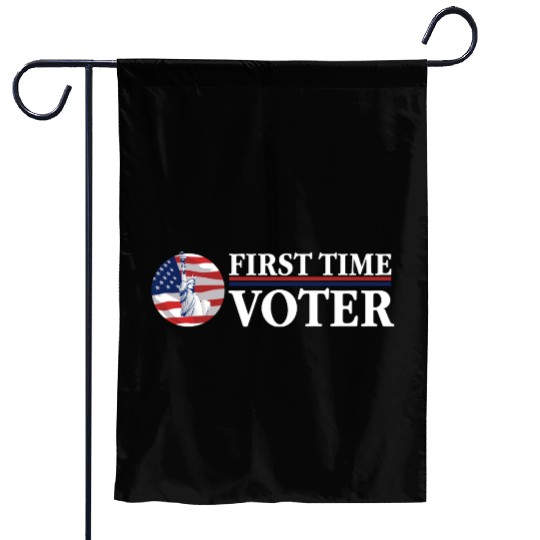 First Time Voter Political Election Your Vote Garden Flags