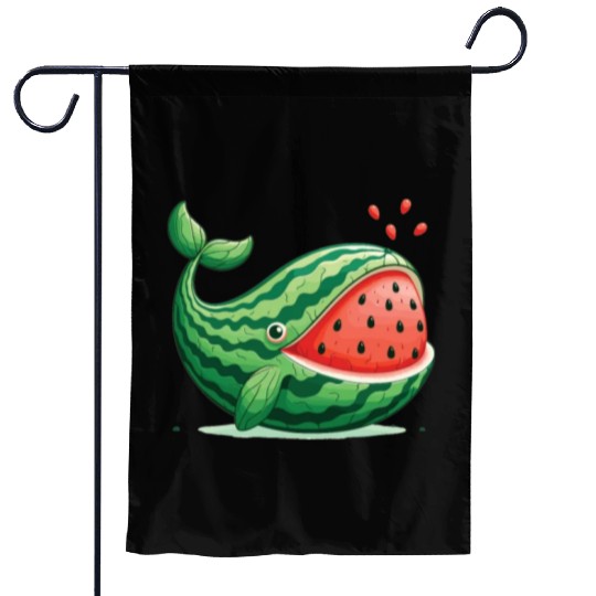 Melon Whale Funny Animal Made Of Vegetables Garden Flags