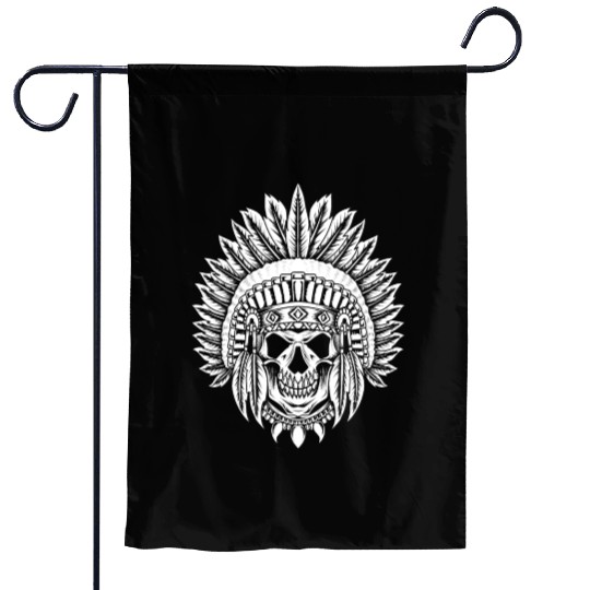 Indigenous Native American Skull Skull Head Garden Flags