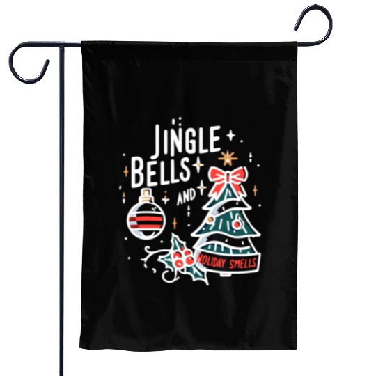 Jingle Bells and Holiday Smells Garden Flags