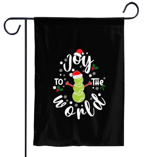 Christmas Tennis Joy To The World Funny Tennis Garden Flags