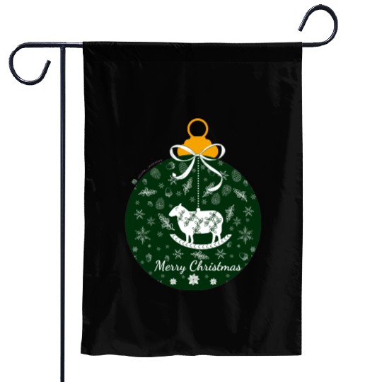 Green Lamb Christmas Ornament Garden Flags