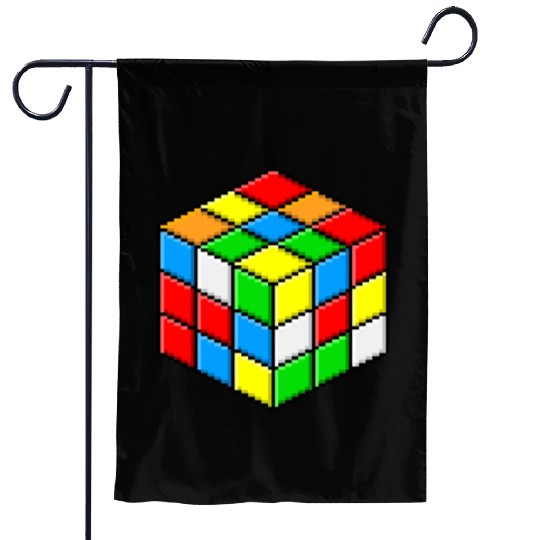 rubiks cube Garden Flags