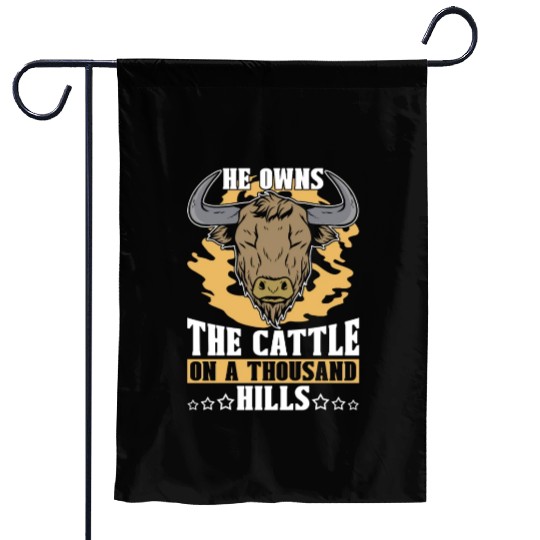 Cattle Farming He Owns The Cattle On Farm Animals Garden Flags