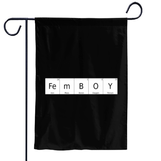 Periodic Table Chemical Element Femboy Bigender Si Garden Flags