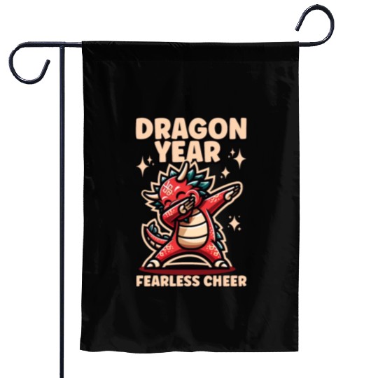 Dragon Kids Year of the Dragon Dabbing Garden Flags