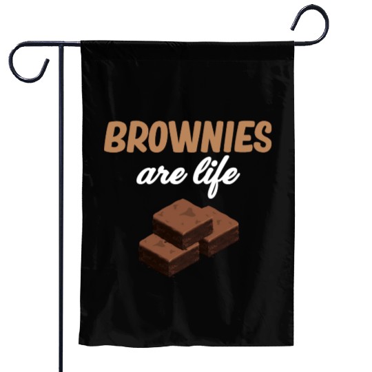 Brownies Are Life Fudge Cookie Lover Marshmallow Garden Flags