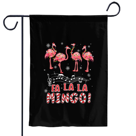 Candy Cane Flamingoes Fa La La Mingo Flamingo Garden Flags
