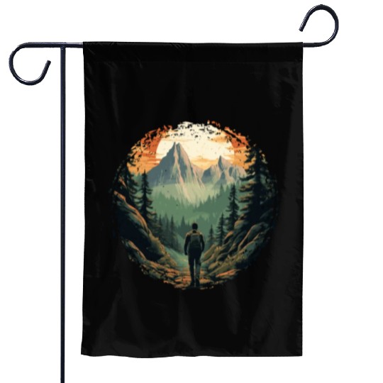 Forest nature trekking adventure Garden Flags