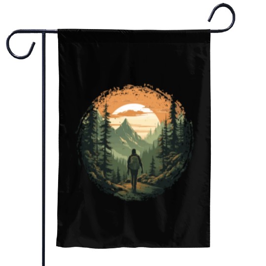 Forest nature trekking adventure Garden Flags