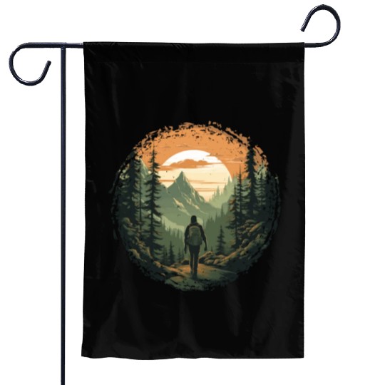 Forest nature trekking adventure Garden Flags