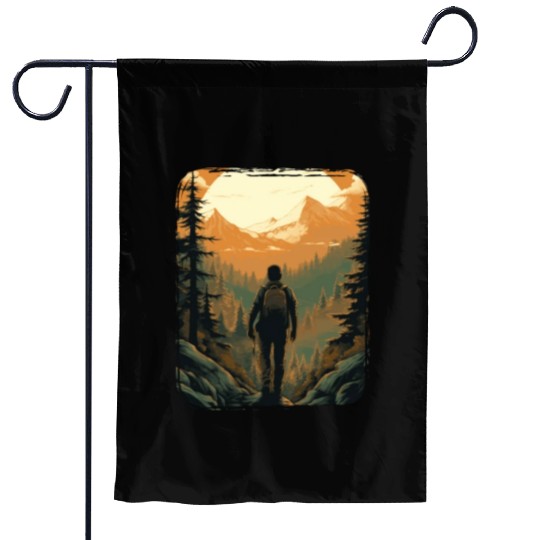 Forest nature trekking adventure Garden Flags