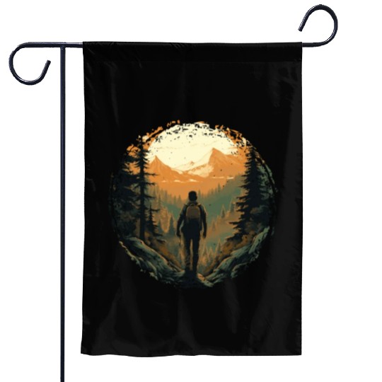 Forest nature trekking adventure Garden Flags