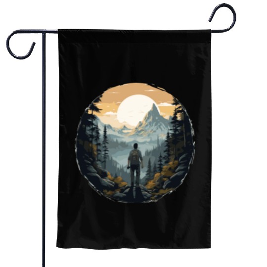Forest nature trekking adventure Garden Flags