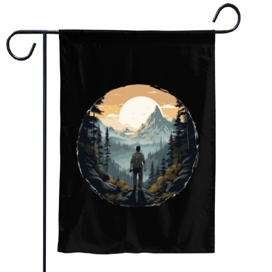 Forest nature trekking adventure Garden Flags