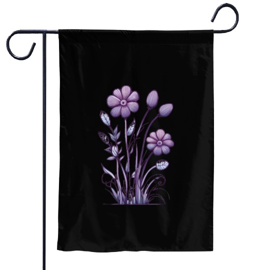 Lavender Majesty: A Tapestry of Orchids and Lilacs Garden Flags