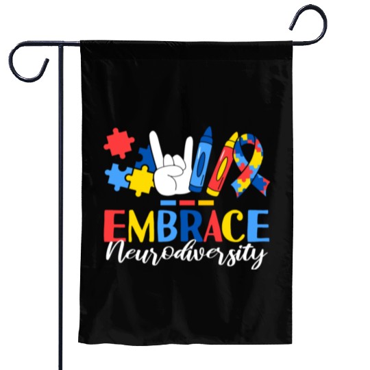 Embrace Neurodiversity ABA Therapist Behavioral Garden Flags