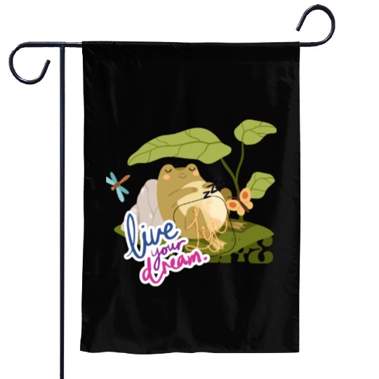 big frog Dream Garden Flags