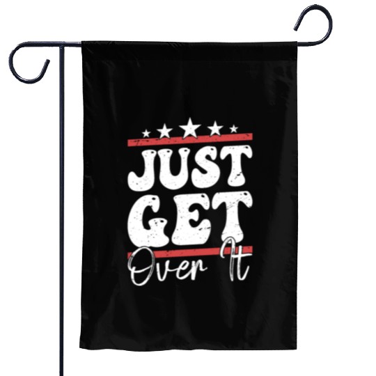 Just Get Over It Riding Girl Horseback Garden Flags
