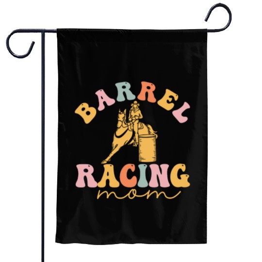 Groovy Barrel Racer Rodeo Horse Garden Flags
