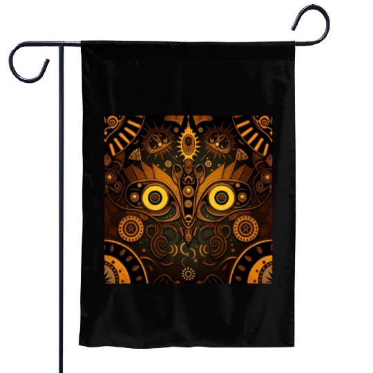 New Age 1920s Abstract Steampunk Design Garden Flags