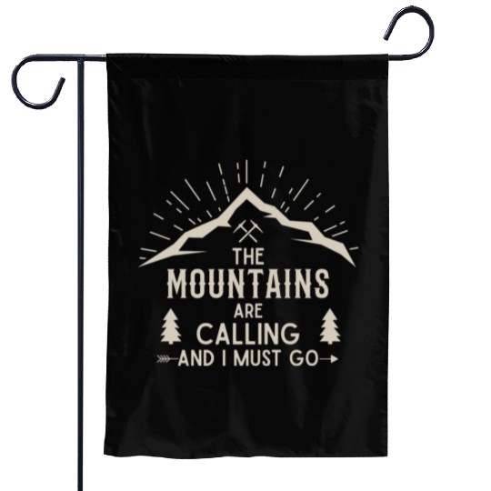 The Mountains are calling Hiking Climbing Nature Garden Flags