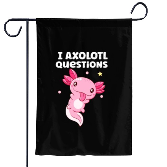 I Axolotl Questions Axolotl funny Axolotl Retro Garden Flags