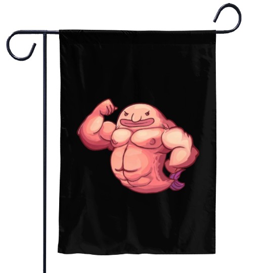 Funny Fitness Gym Workout Blobfish Garden Flags