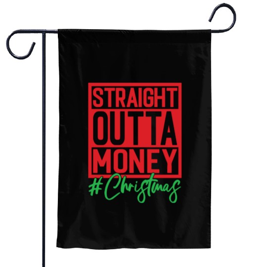 Bold Christmas Money Quote Garden Flags