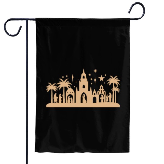 Nativity Scene with Mary Joseph Baby Jesus Garden Flags