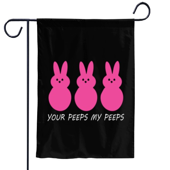 Easter Bunny Peeps Dab Dabbing Garden Flags