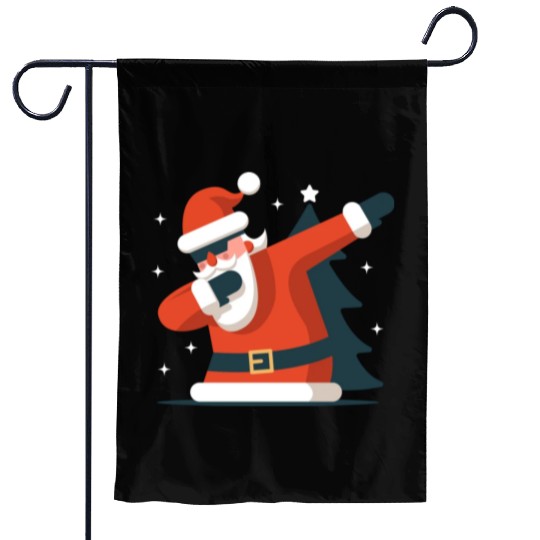 Dabbing Santa Garden Flags