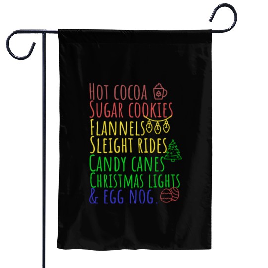 Hot cocoa sugar cookies Christmas lights Garden Flags