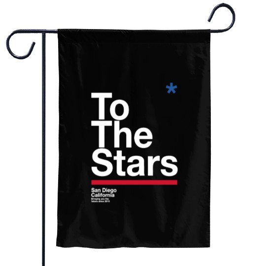 To The Stars White Garden Flags
