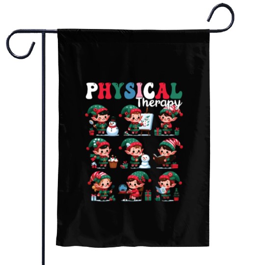 Christmas Gnome Santa Physical Therapy Xmas Garden Flags