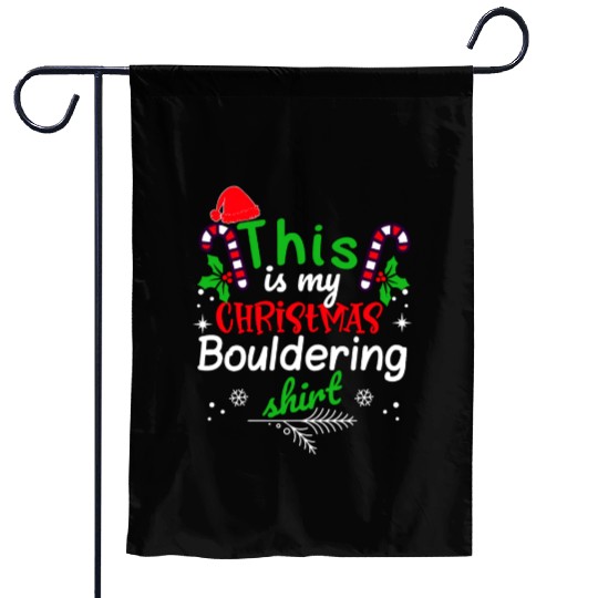 This is my Christmas Bouldering Garden Flags