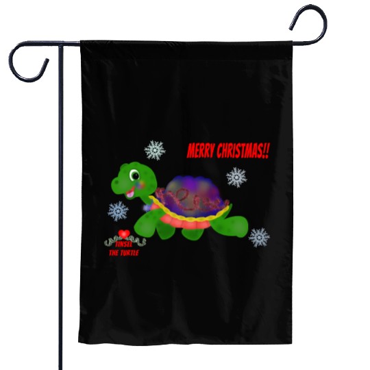 "Tinsel the Turtle" (Snowflake Snuggliezz) Garden Flags