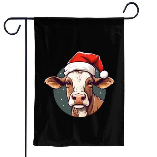 Cow Christmas Garden Flags