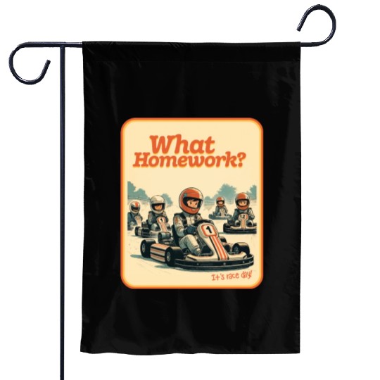 What Homework? It’s Race Day! Garden Flags