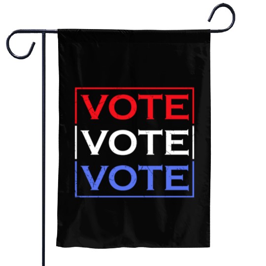 Patriotic American 4th of July Voter Voting Vote Garden Flags