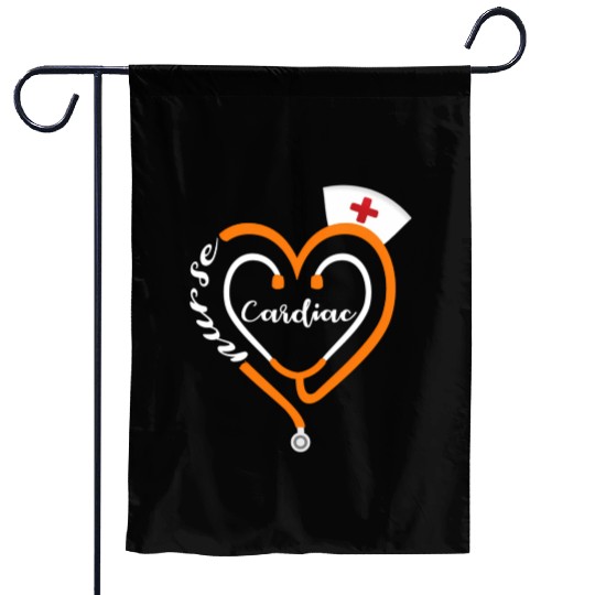 Cardiac Nurse Halloween Stethoscope He Rn Garden Flags