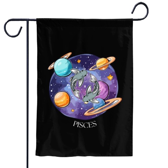 Pisces zodiac sign Garden Flags