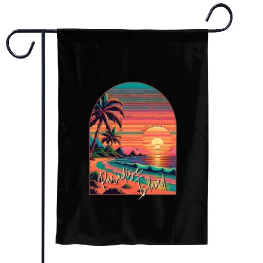 Paradise Island Garden Flags