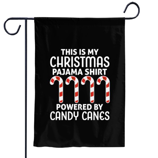 This is My Christmas Pajama Garden Flags Candy Canes