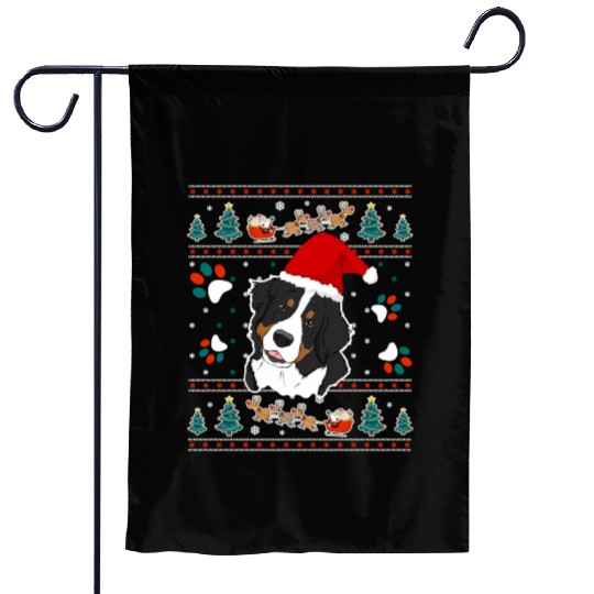 Merry Woofmas Bernese Mountain Dog Garden Flags